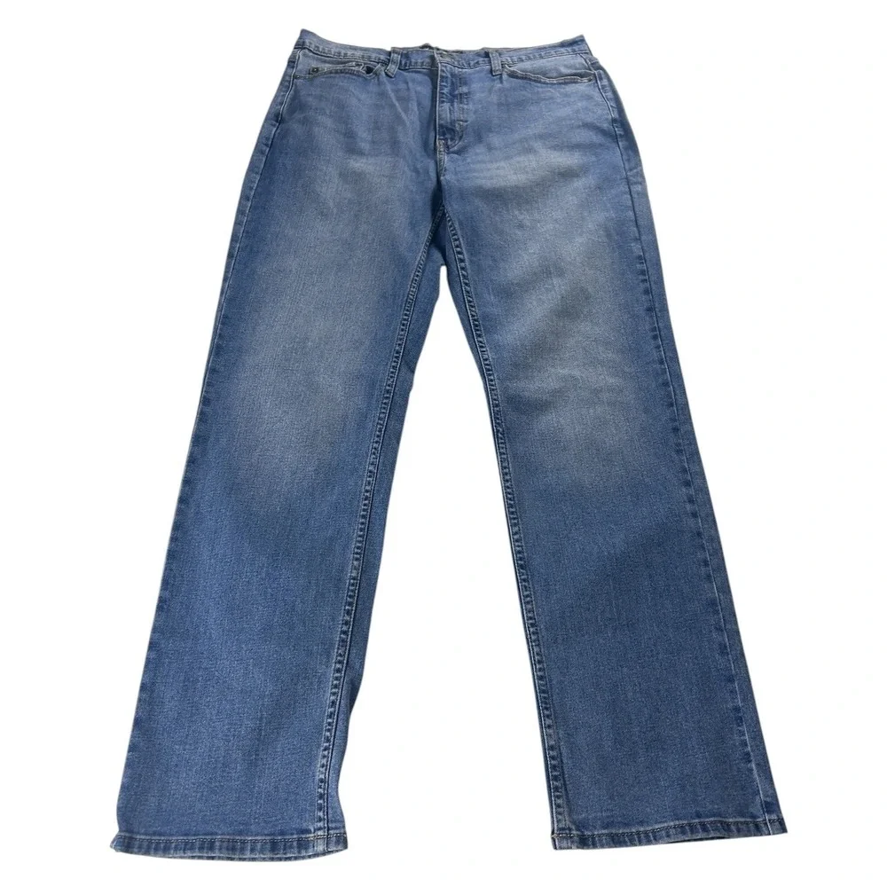 Members Mark Mens Relaxed Fit Premium Stretch Denim Blue‎ Jeans 34x32 NEW